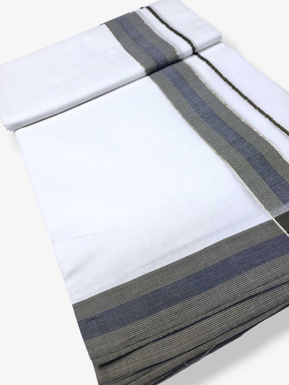 Pure White Cotton Men's Double Dhoti