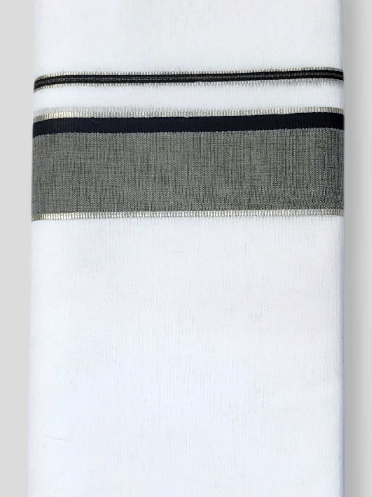 Pure White Cotton Men's Double Dhoti