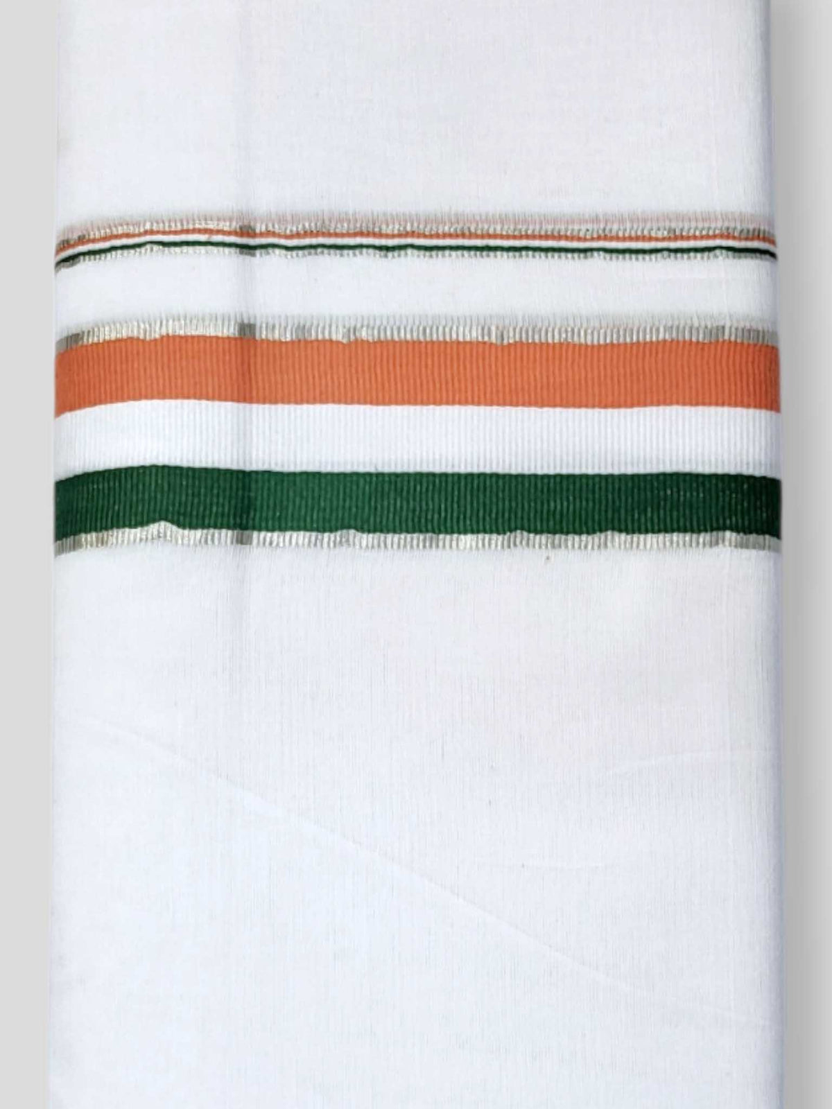 Pure White Cotton Men's Double Dhoti