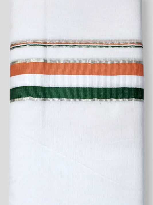 Pure White Cotton Men's Double Dhoti