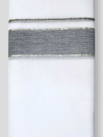 Pure White Cotton Men's Double Dhoti