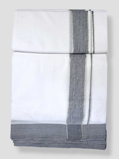 Pure White Cotton Men's Double Dhoti