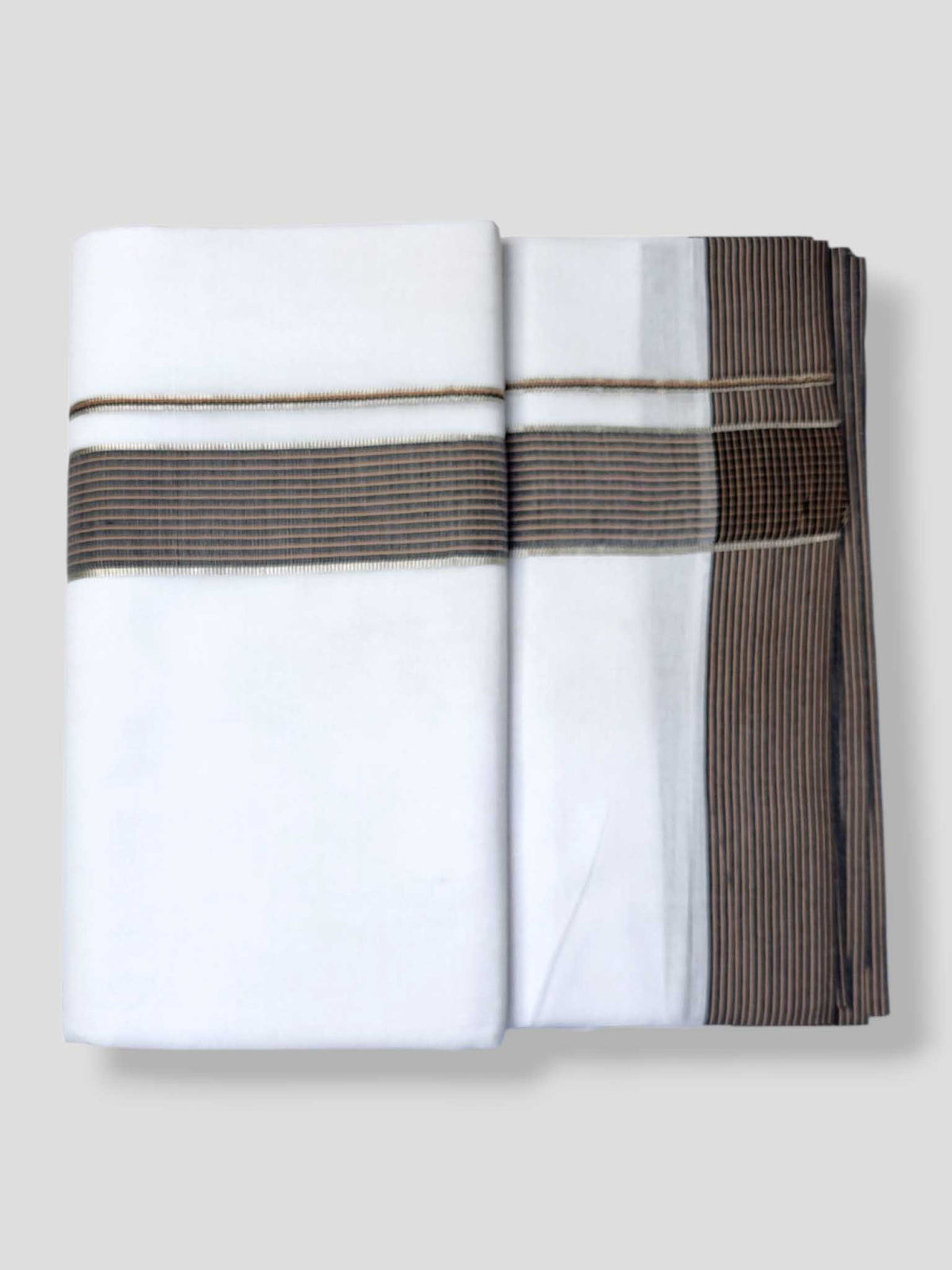 Pure White Cotton Men's Double Dhoti