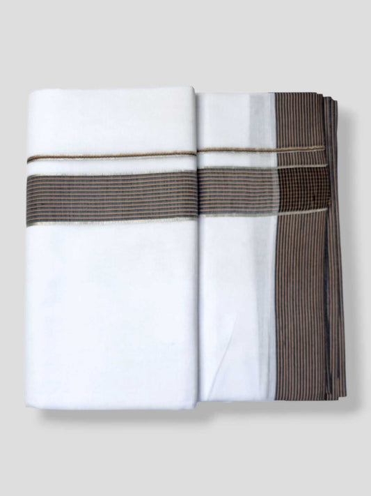 Pure White Cotton Men's Double Dhoti
