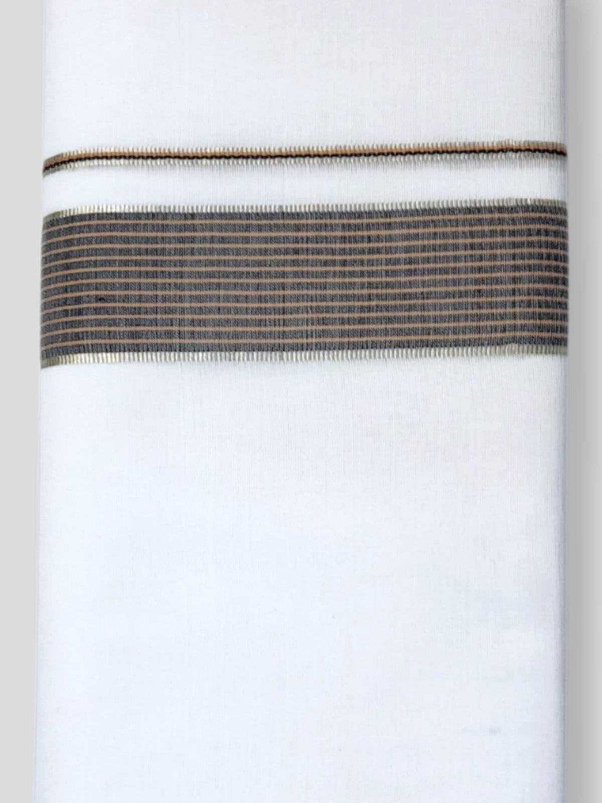 Pure White Cotton Men's Double Dhoti