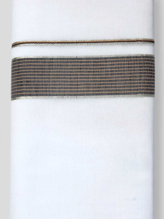 Pure White Cotton Men's Double Dhoti