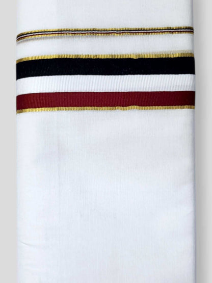 Pure White Cotton Men's Double Dhoti