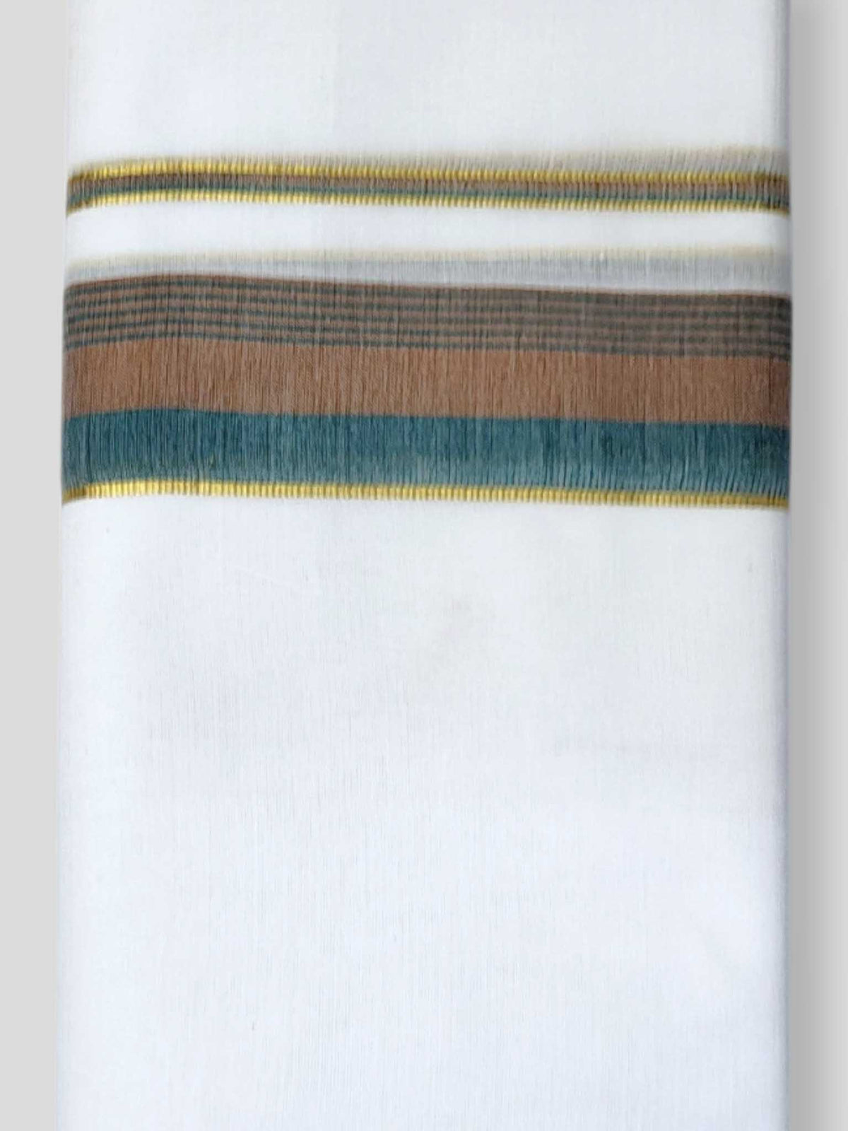 Pure White Cotton Men's Double Dhoti