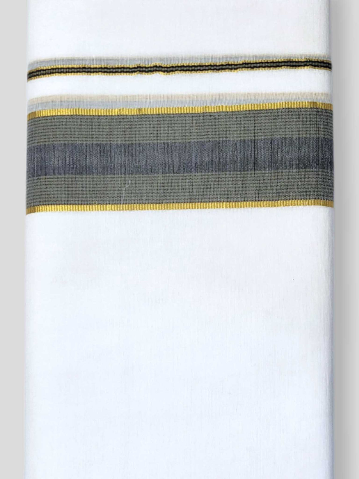 Pure White Cotton Men's Double Dhoti