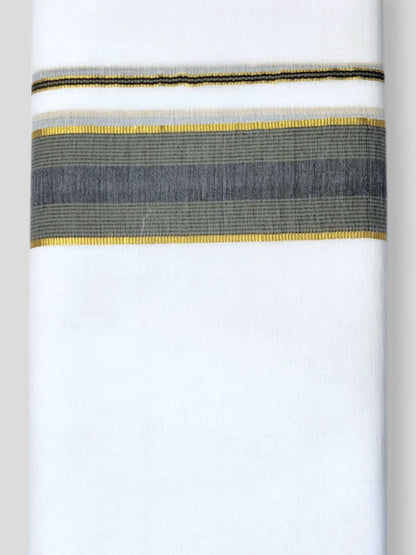 Pure White Cotton Men's Double Dhoti
