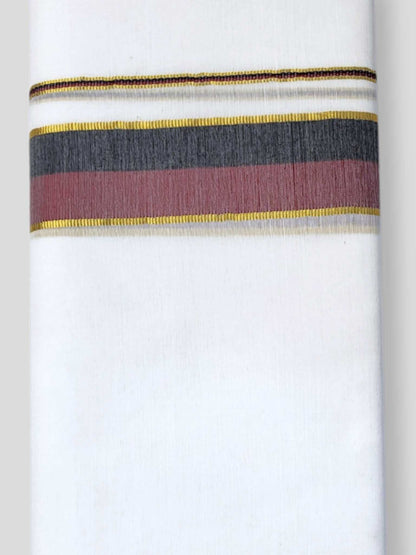 Pure White Cotton Men's Double Dhoti