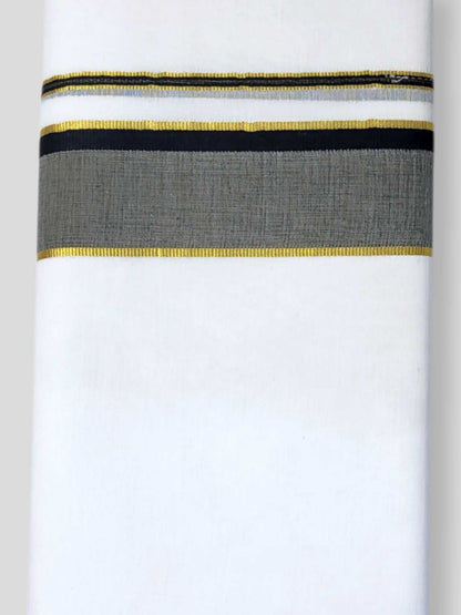 Pure White Cotton Men's Double Dhoti