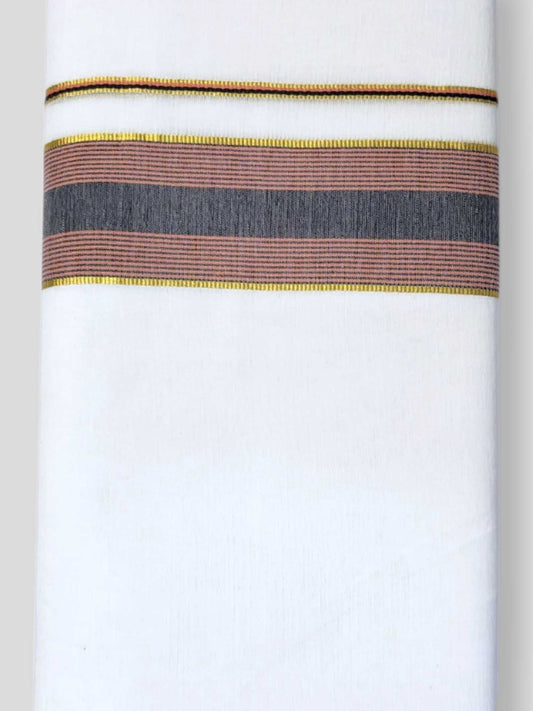 Pure White Cotton Men's Double Dhoti