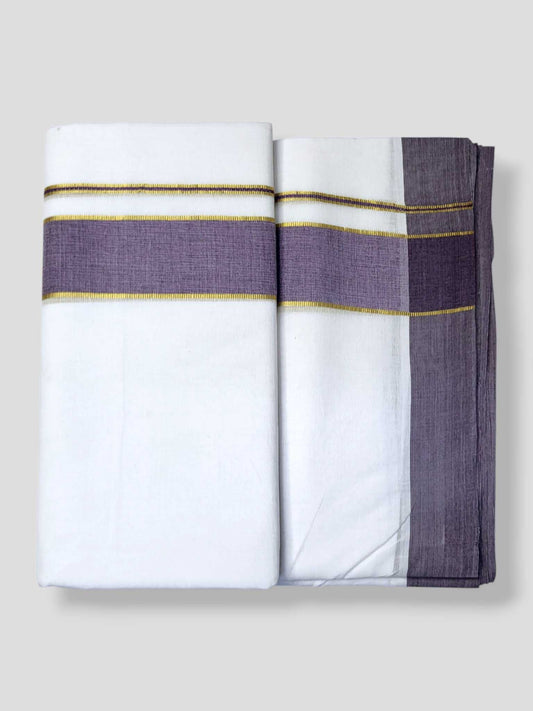 Pure White Cotton Men's Double Dhoti