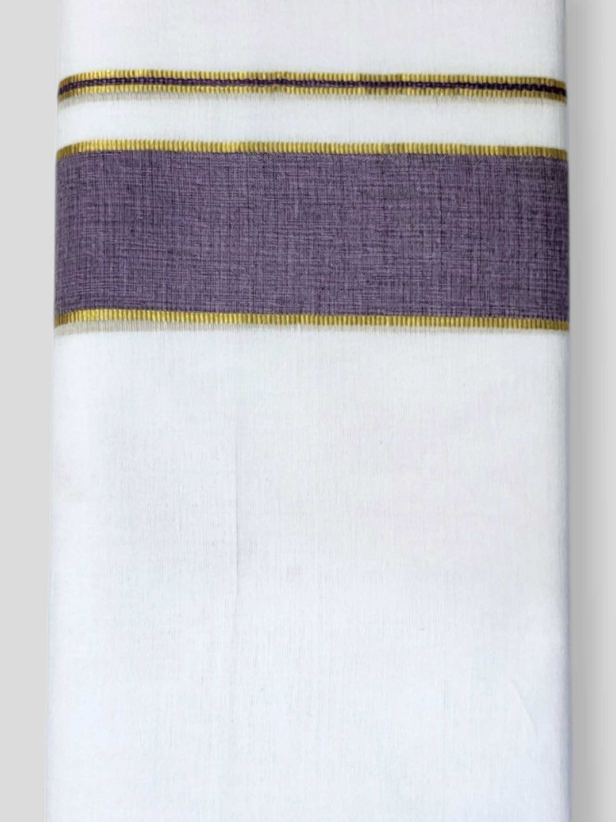Pure White Cotton Men's Double Dhoti