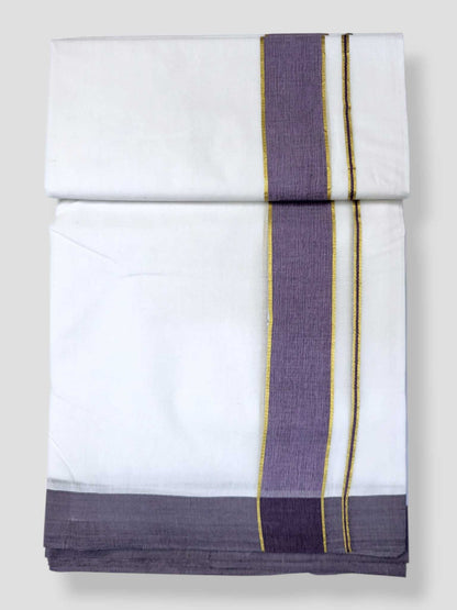 Pure White Cotton Men's Double Dhoti