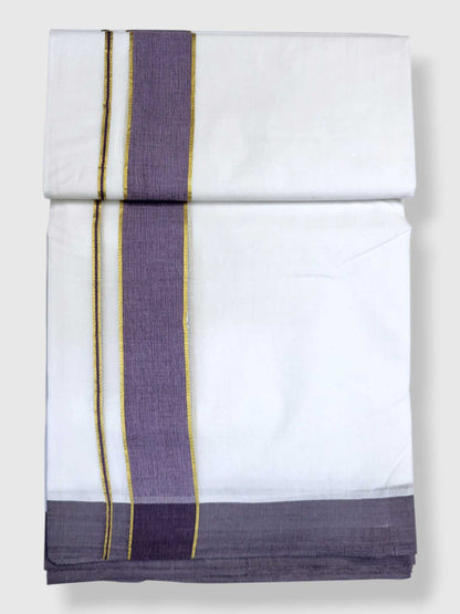 Pure White Cotton Men's Double Dhoti