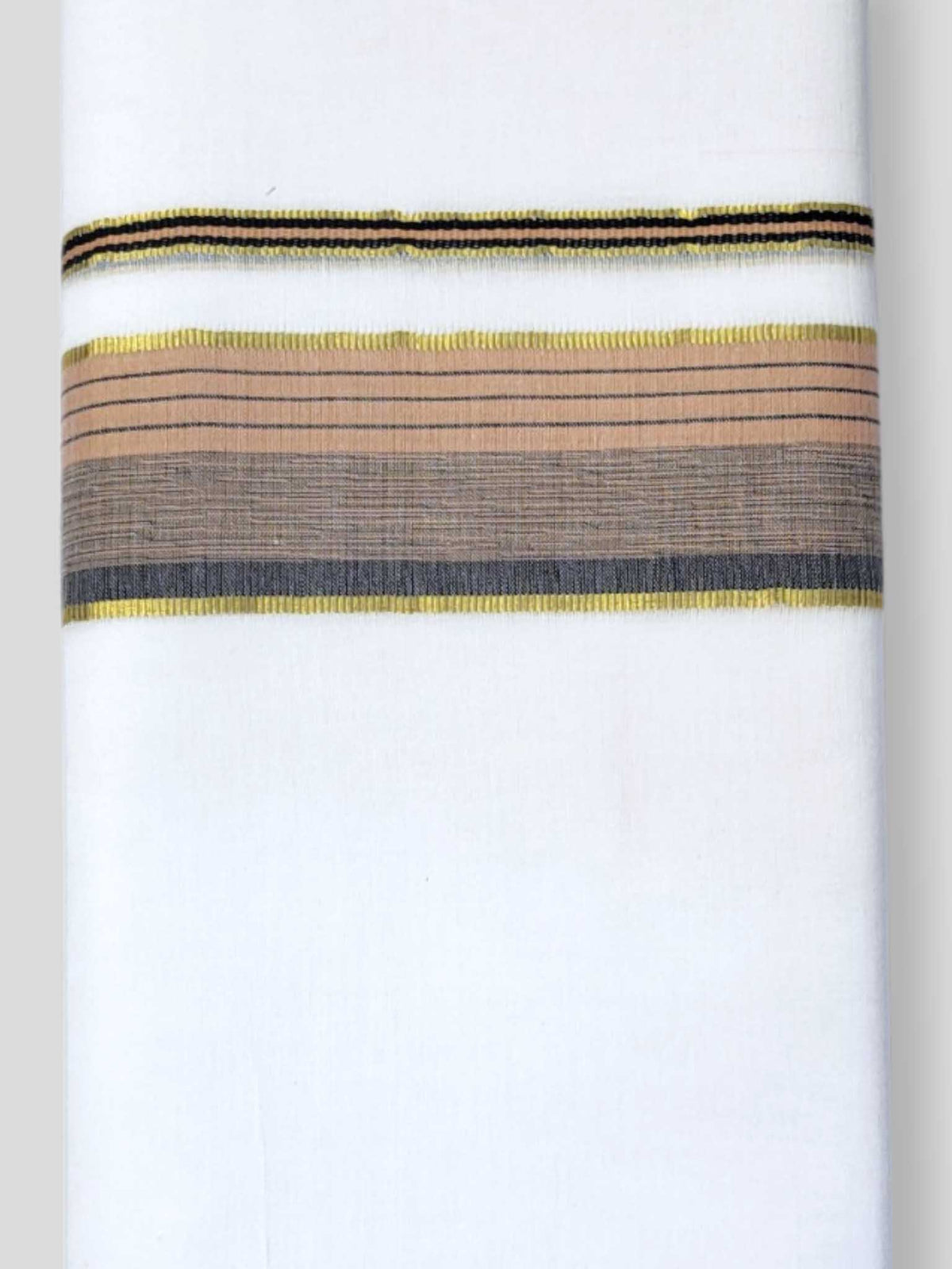 Pure White Cotton Men's Double Dhoti