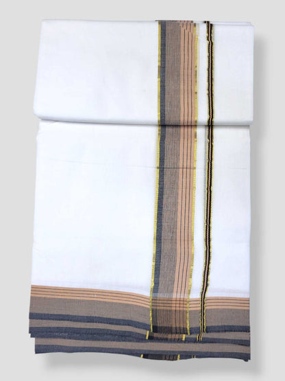 Pure White Cotton Men's Double Dhoti