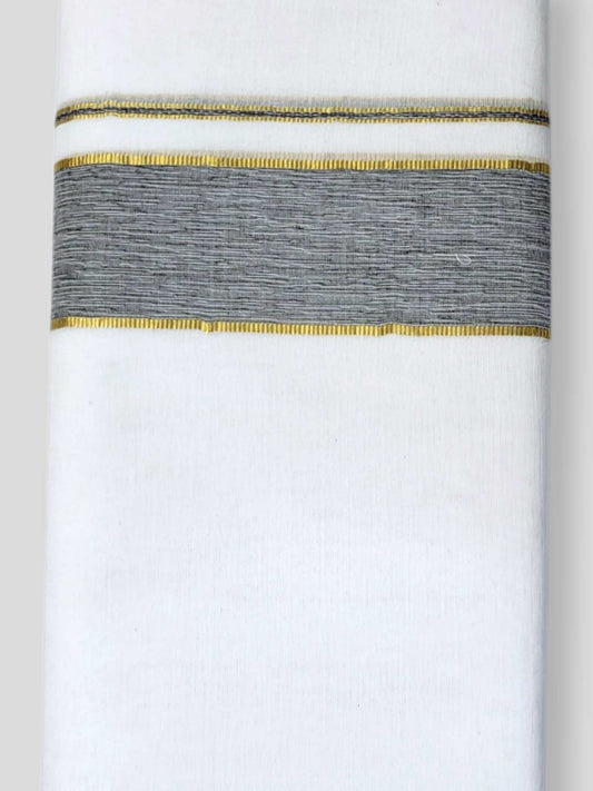 Pure White Cotton Men's Double Dhoti