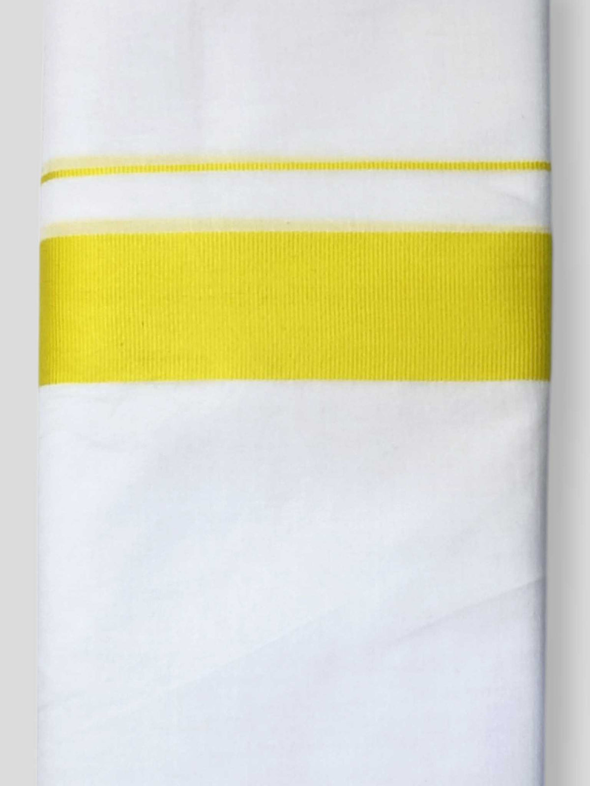 Pure White Cotton Men's Double Dhoti