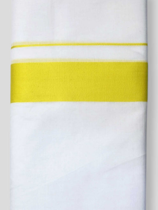 Pure White Cotton Men's Double Dhoti