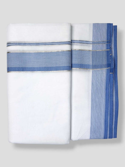 Pure White Cotton Men's Double Dhoti