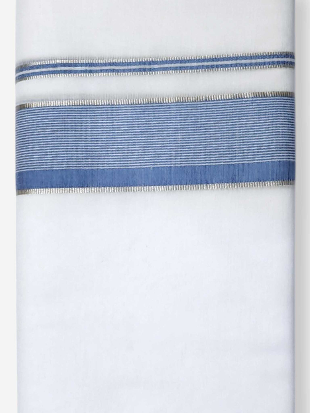 Pure White Cotton Men's Double Dhoti