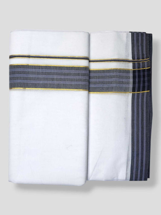 Pure White Cotton Men's Double Dhoti