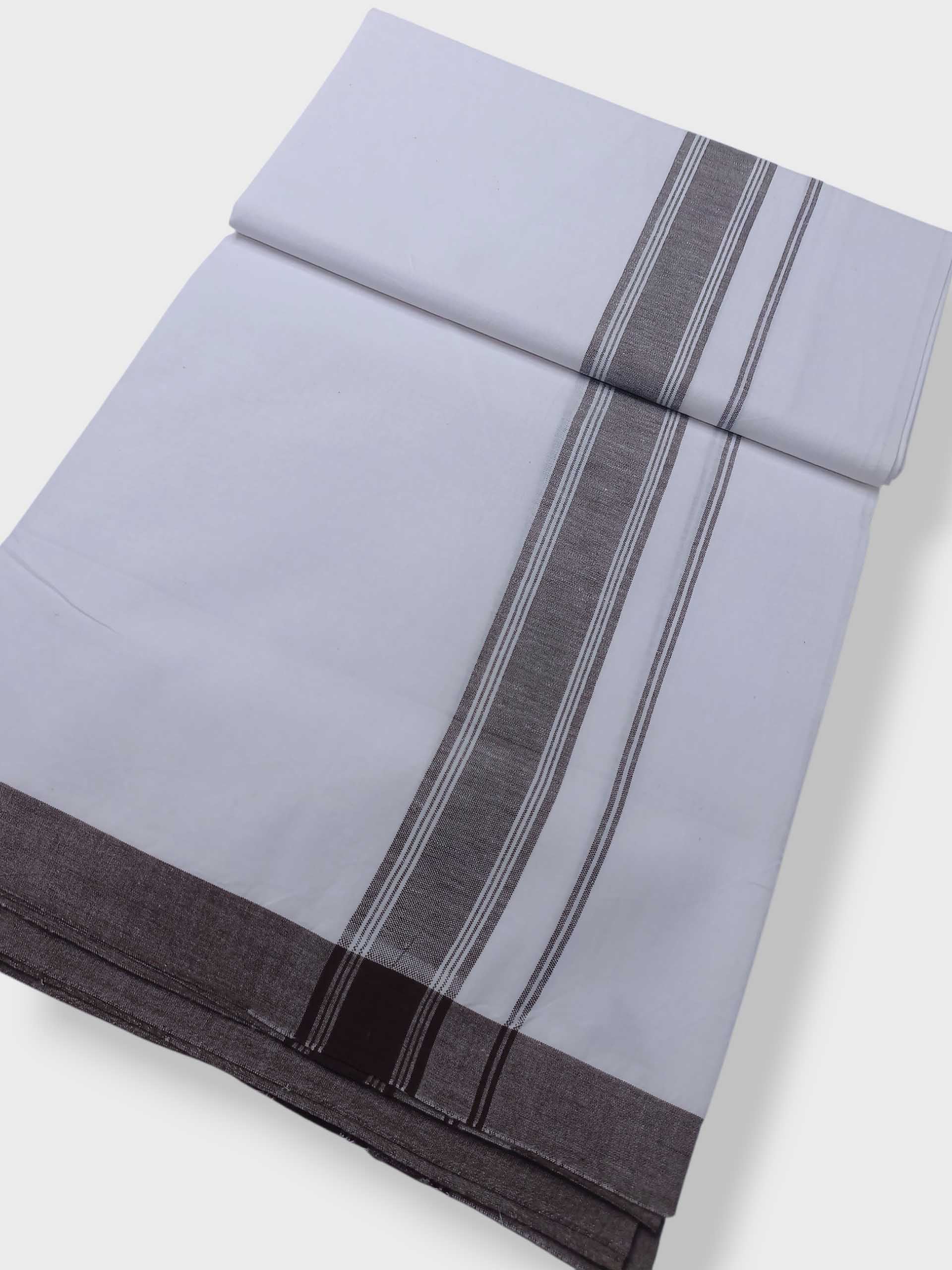 Single Kerala Pure White Mundu/Dhoti