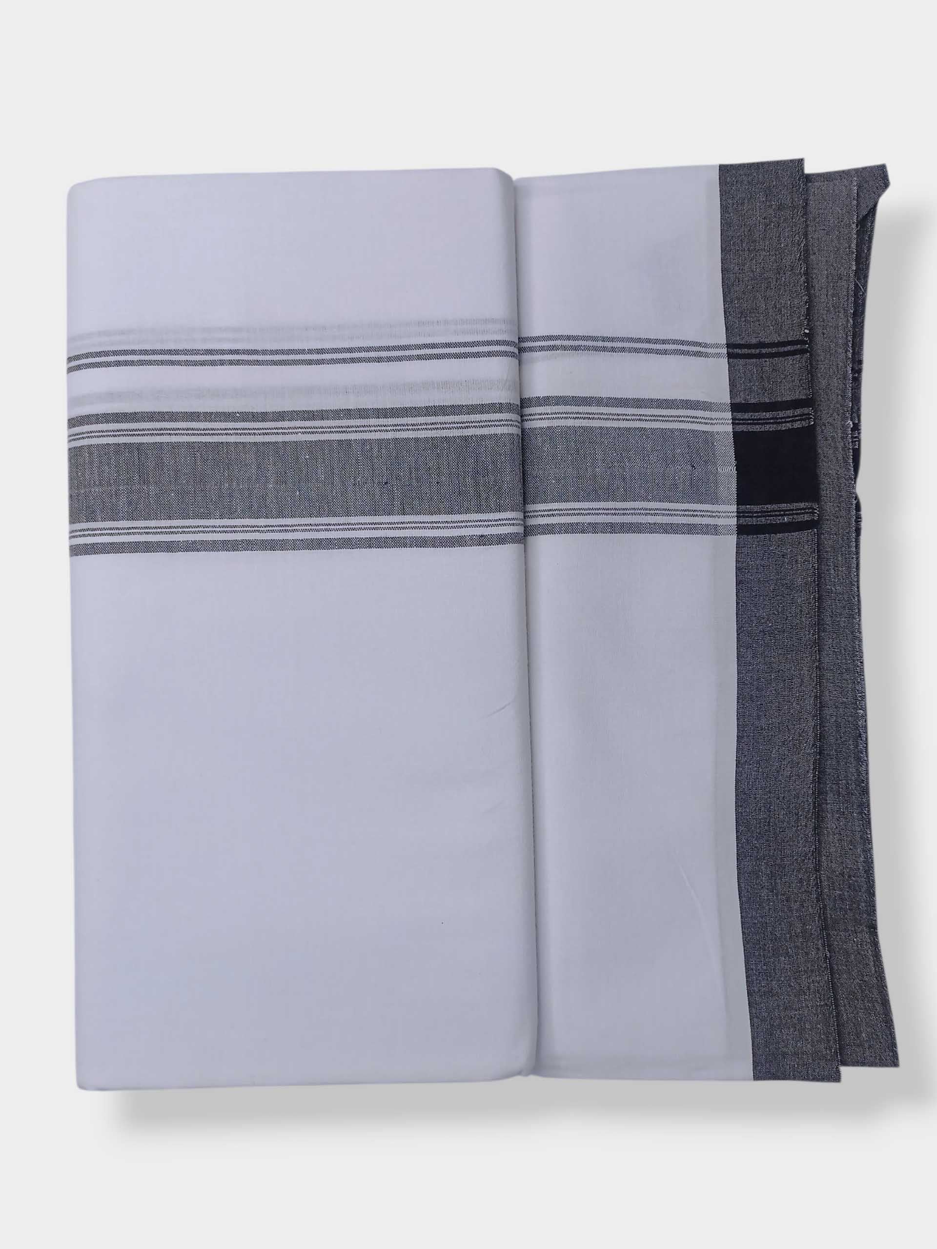 Single Kerala Pure White Mundu/Dhoti