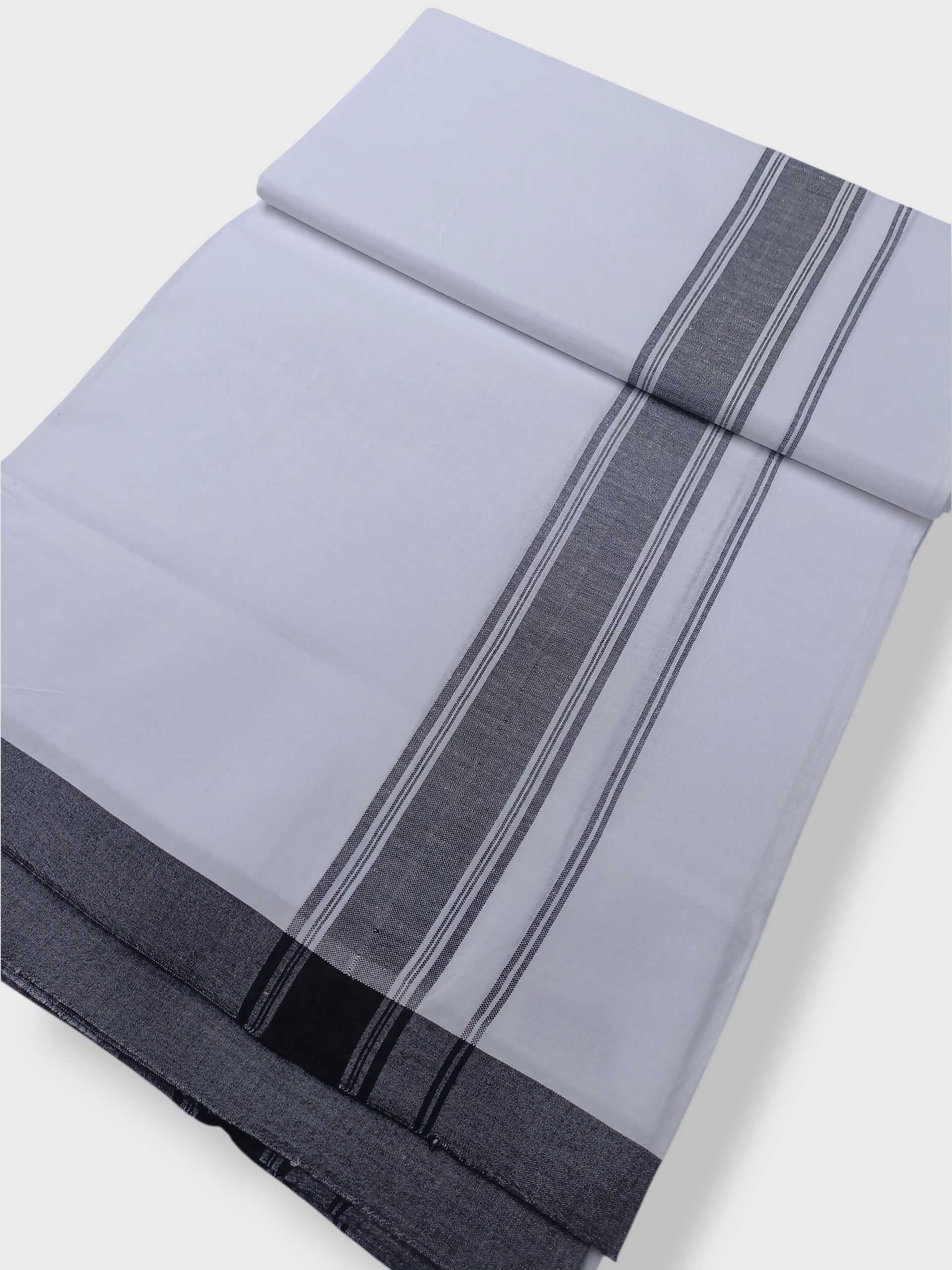 Single Kerala Pure White Mundu/Dhoti