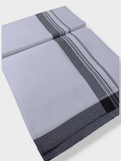 Single Kerala Pure White Mundu/Dhoti