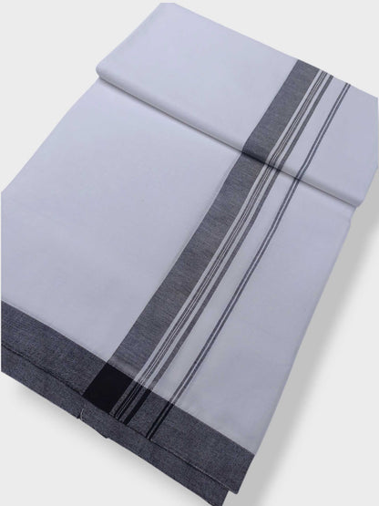 Single Kerala Pure White Mundu/Dhoti