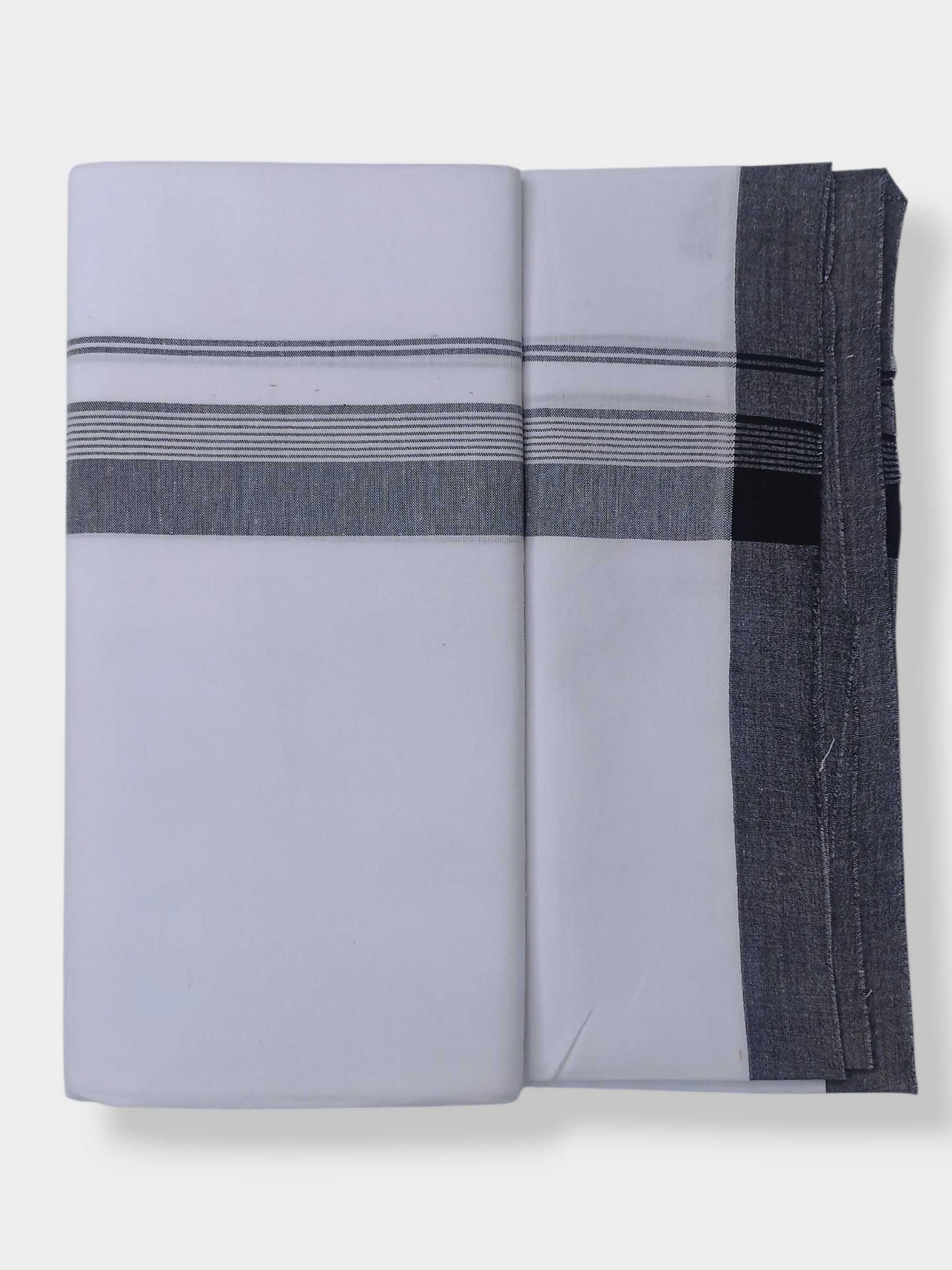 Single Kerala Pure White Mundu/Dhoti