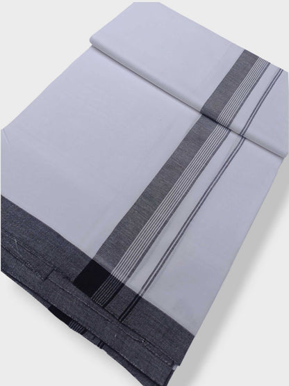Single Kerala Pure White Mundu/Dhoti