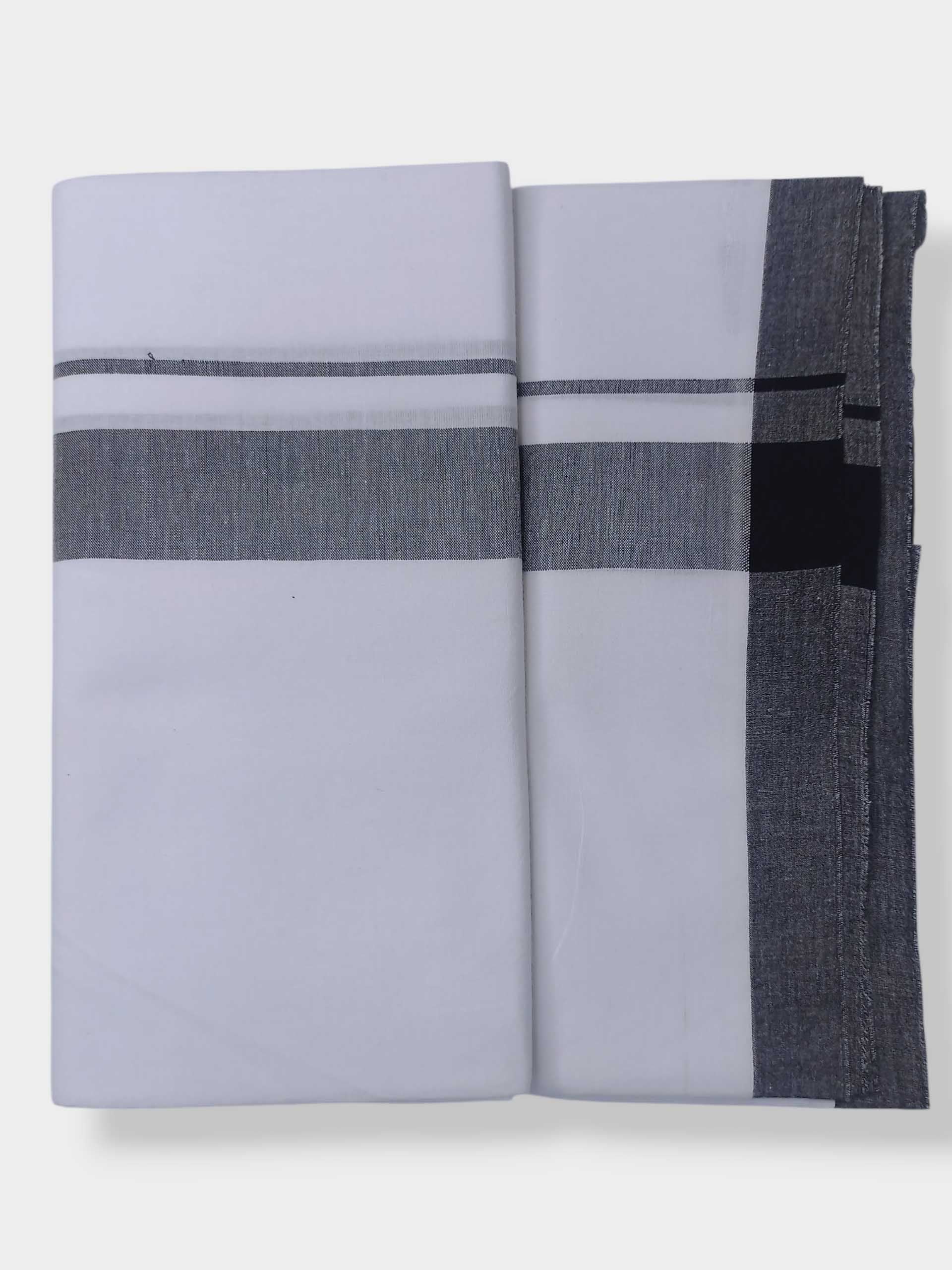 Single Kerala Pure White Mundu/Dhoti