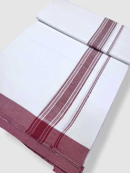 Single Kerala Pure White Mundu/Dhoti