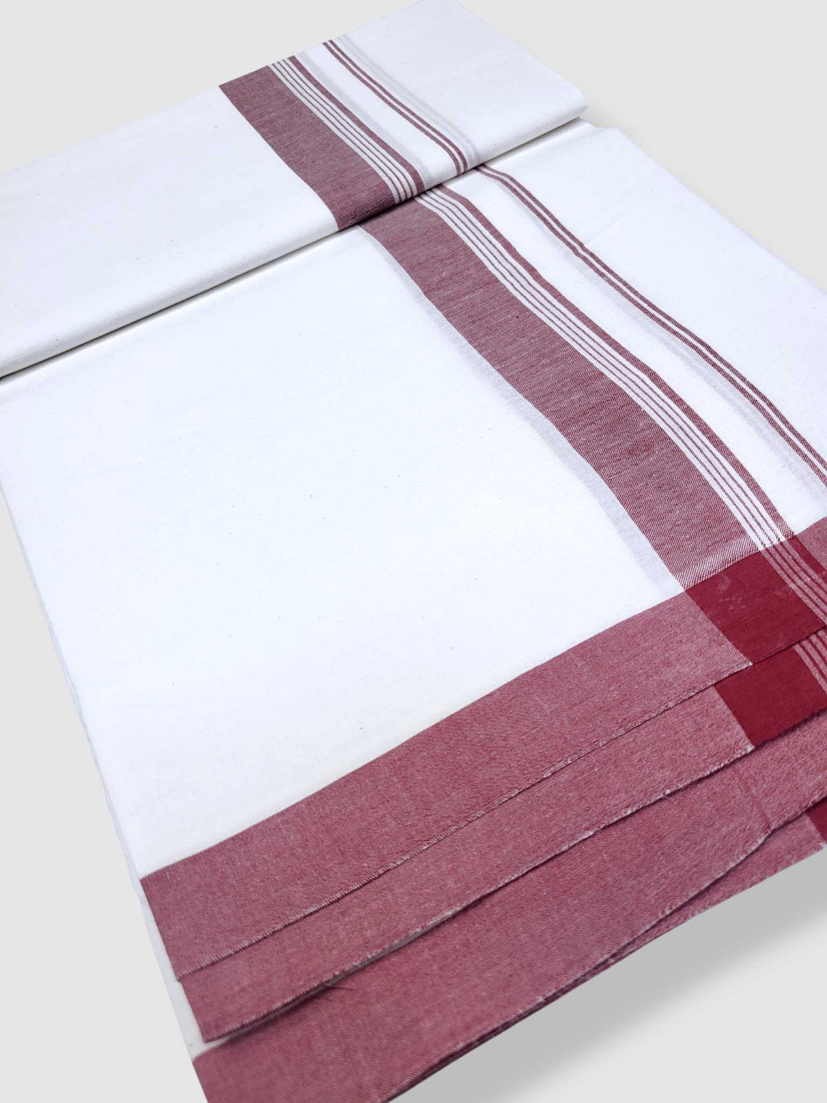 Single Kerala Pure White Mundu/Dhoti