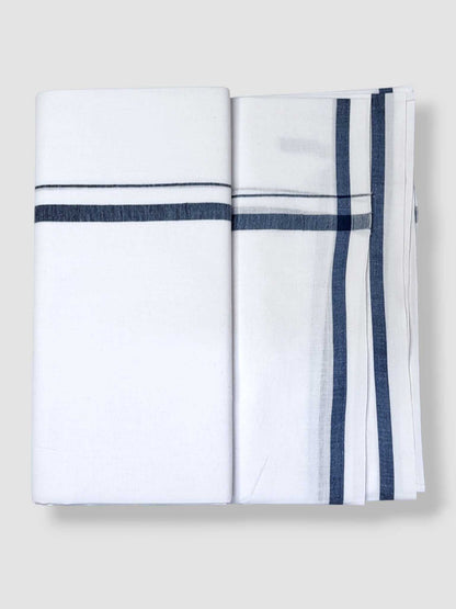 Single Kerala Pure White Mundu/Dhoti