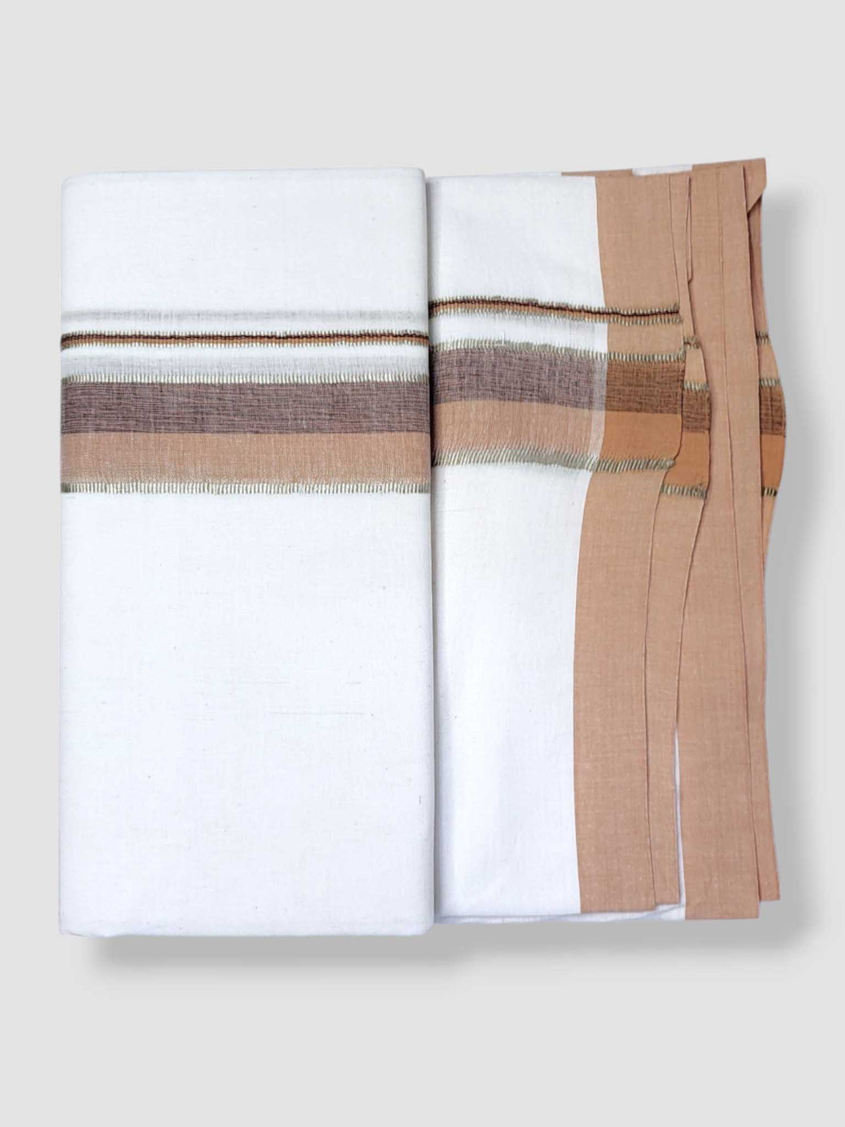 Single Kerala Pure White Mundu/Dhoti