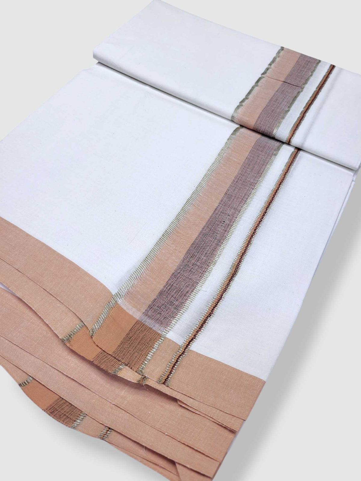 Single Kerala Pure White Mundu/Dhoti