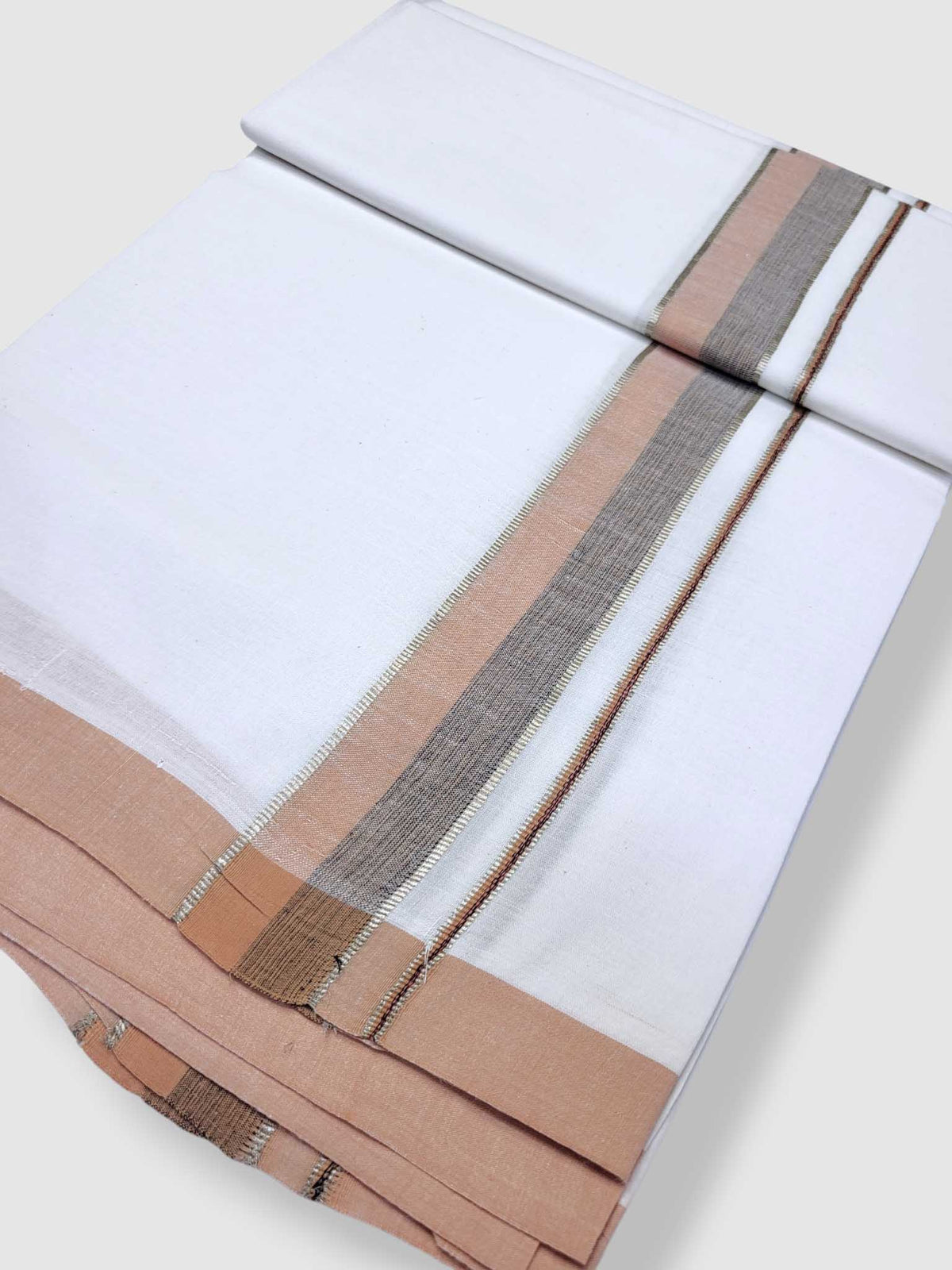 Single Kerala Pure White Mundu/Dhoti