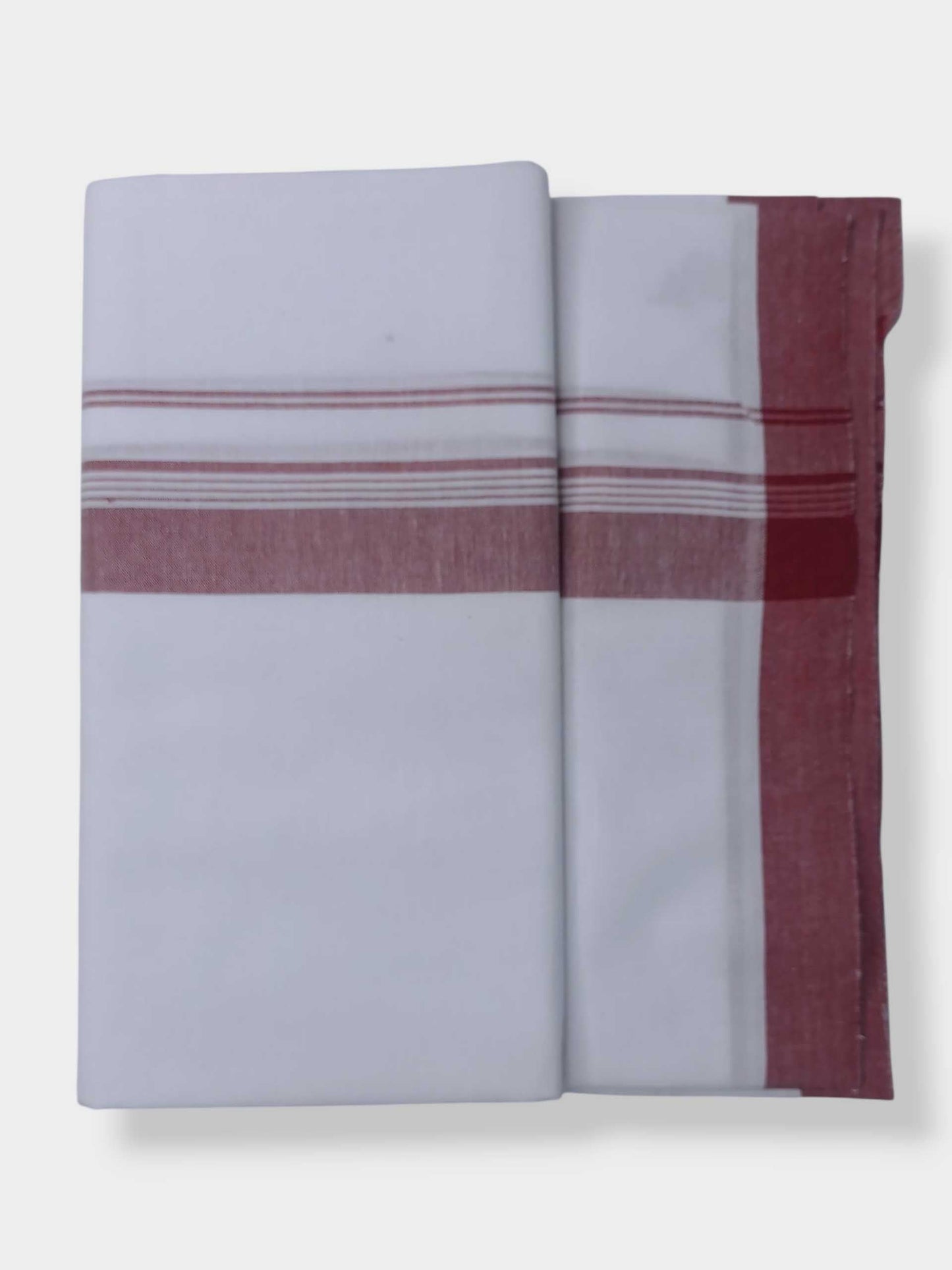 Single Kerala Pure White Mundu/Dhoti