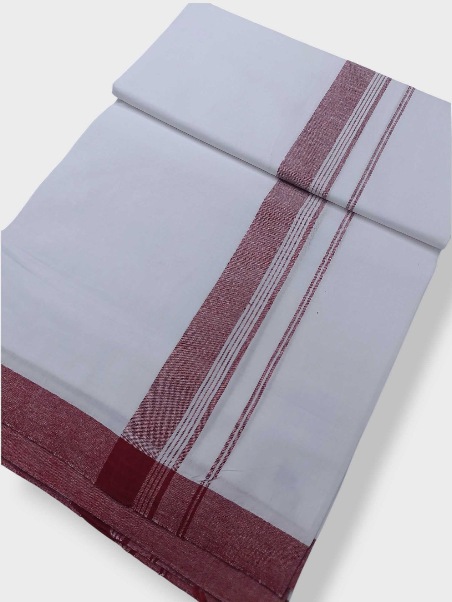 Single Kerala Pure White Mundu/Dhoti