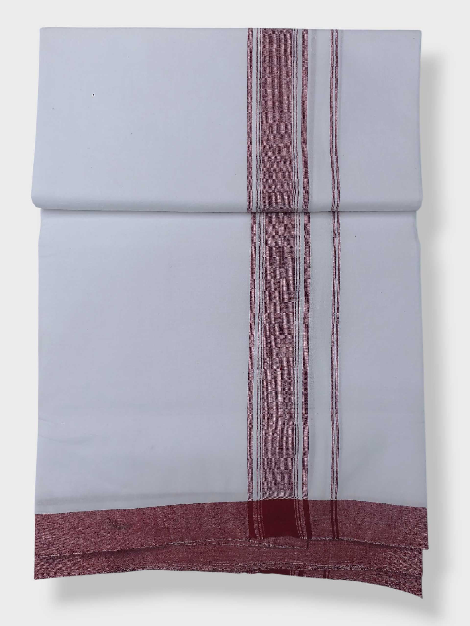 Single Kerala Pure White Mundu/Dhoti