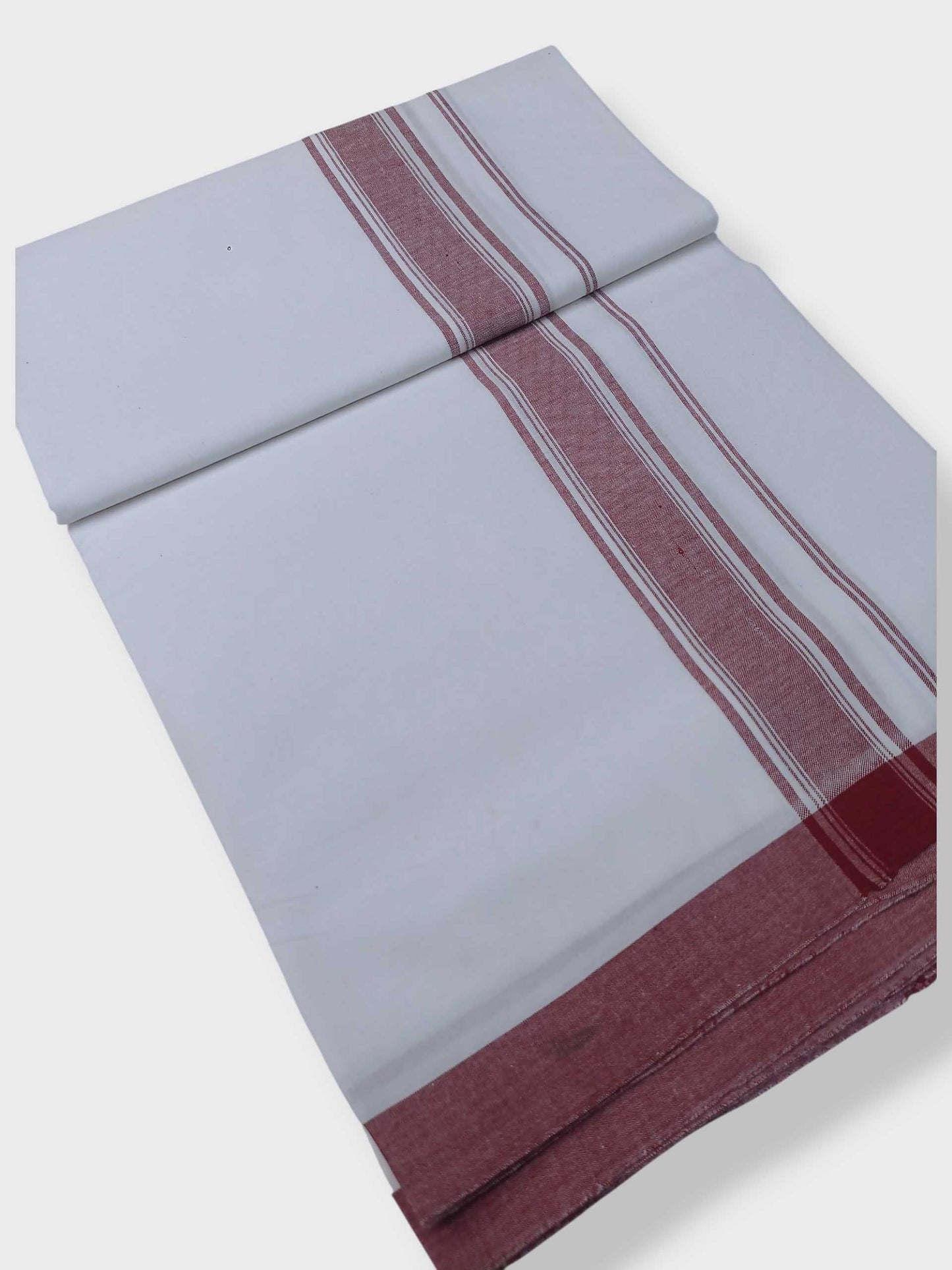 Single Kerala Pure White Mundu/Dhoti