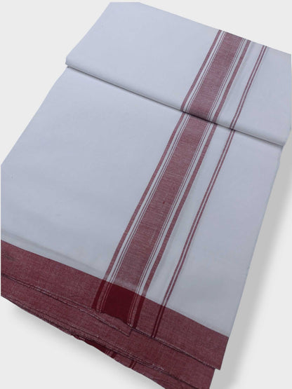 Single Kerala Pure White Mundu/Dhoti