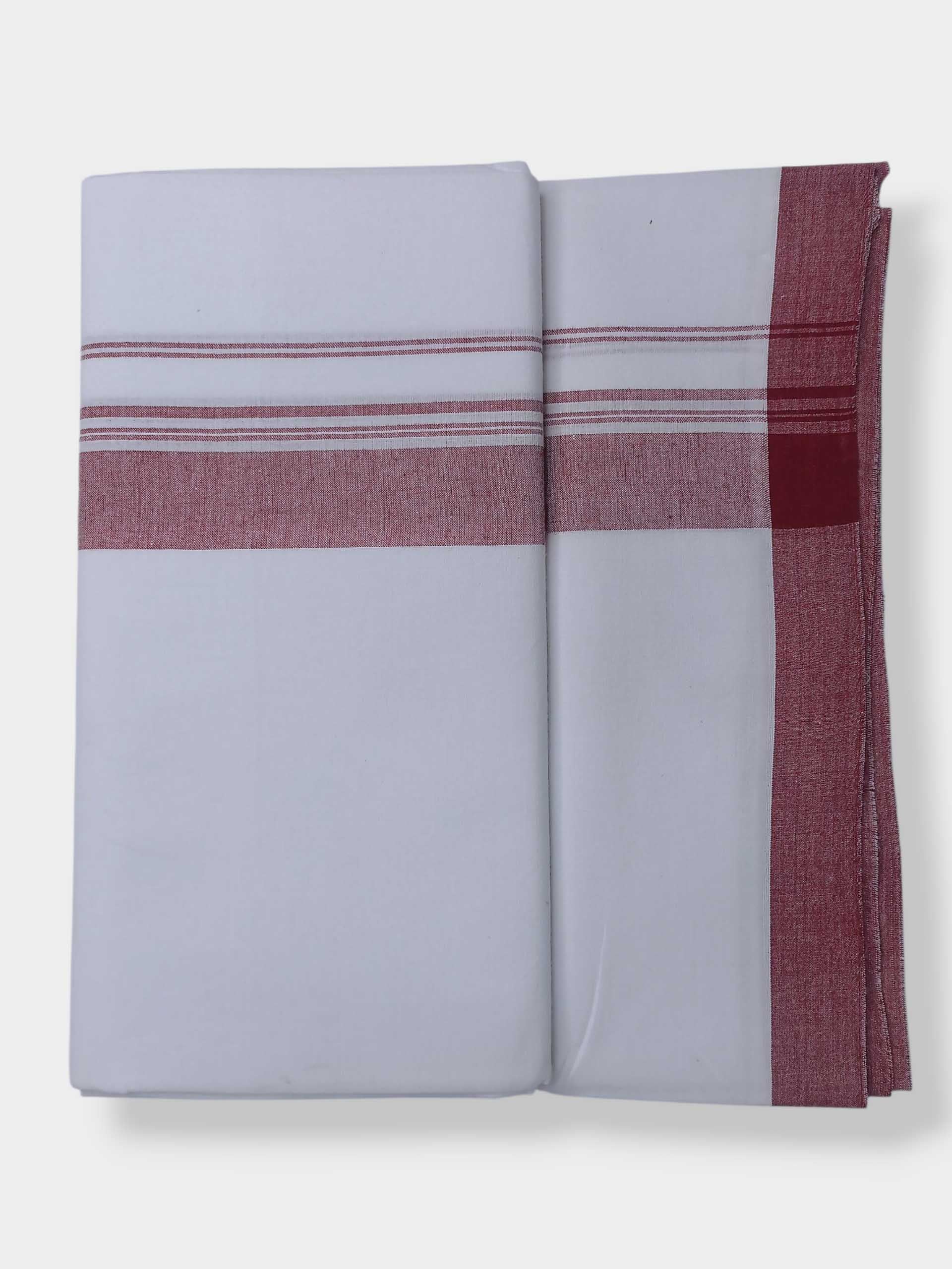 Single Kerala Pure White Mundu/Dhoti
