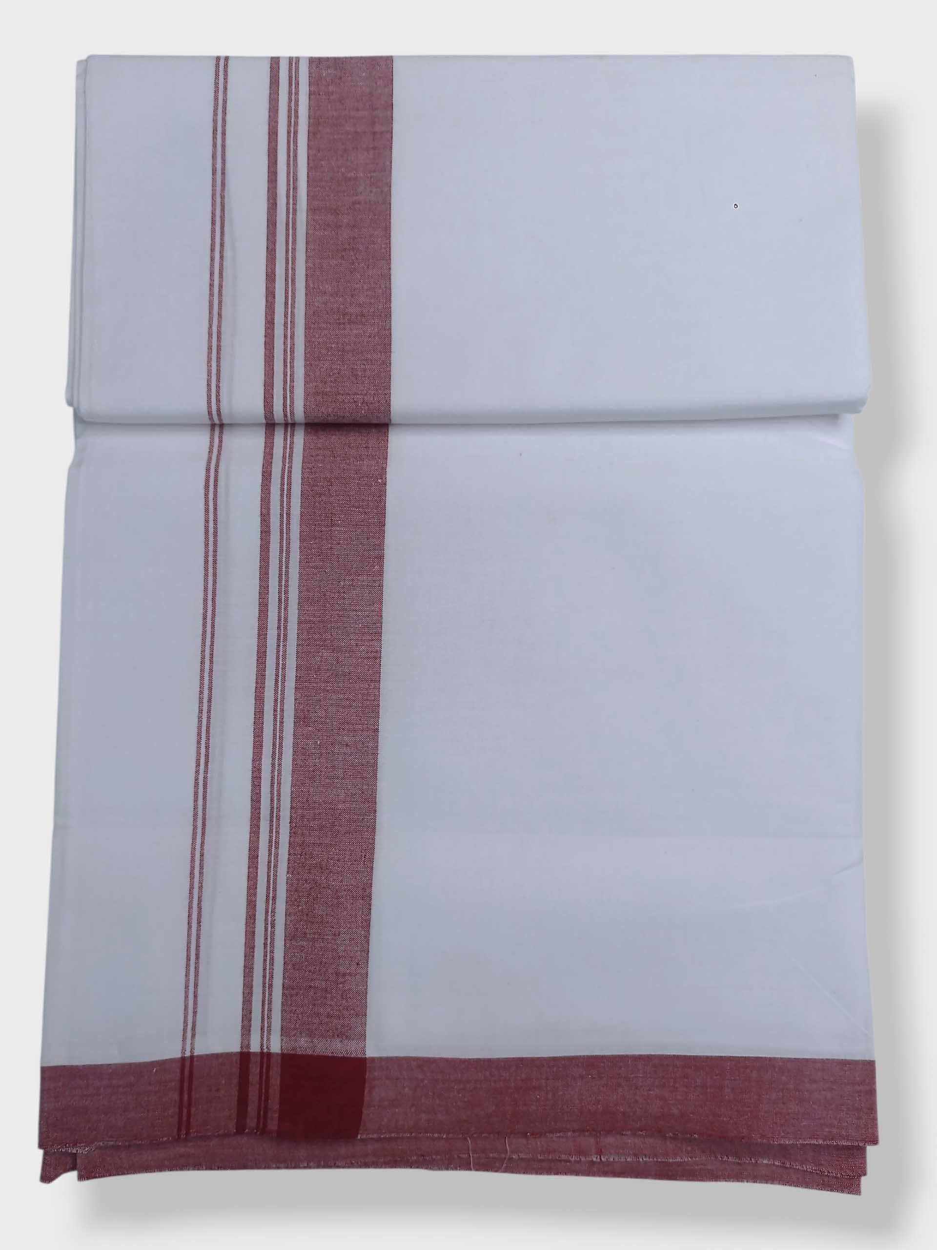 Single Kerala Pure White Mundu/Dhoti